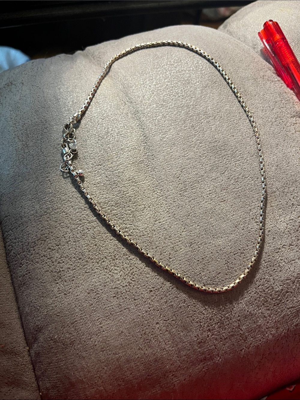 Silver Box Chain Necklace - Classic Women's Jewelry 1876